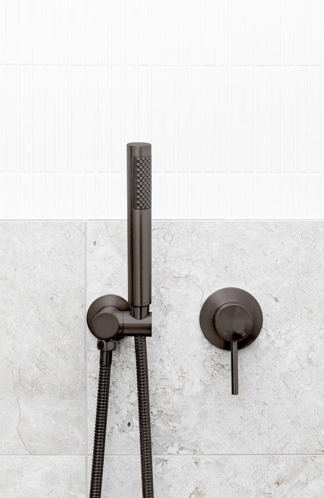 Round Slim Hand Shower On Bracket By Meir